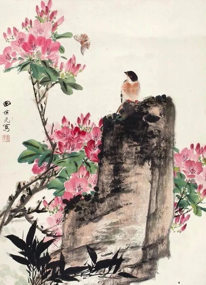 国画里的十大名花，繁花似锦——杜鹃