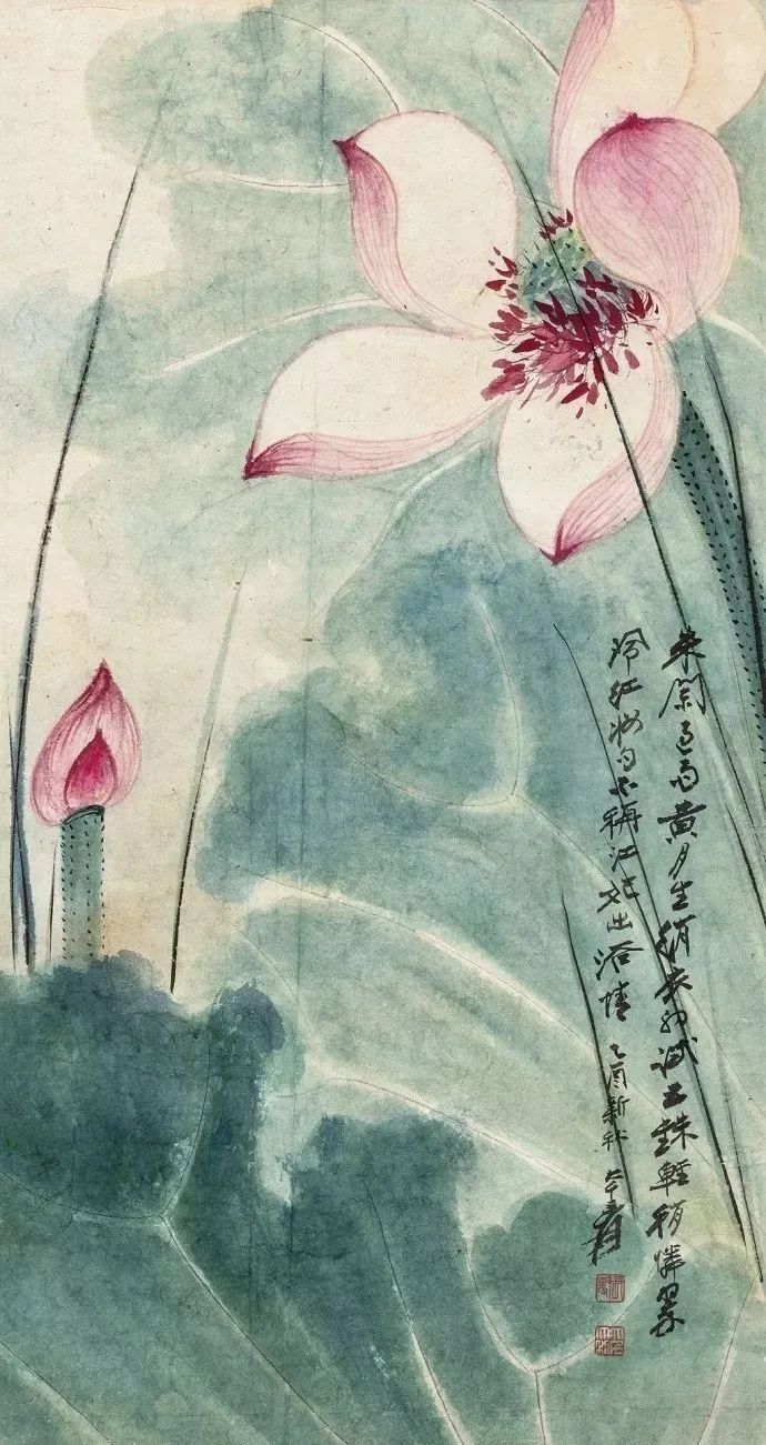 国画里的十大名花，水中芙蓉——荷花