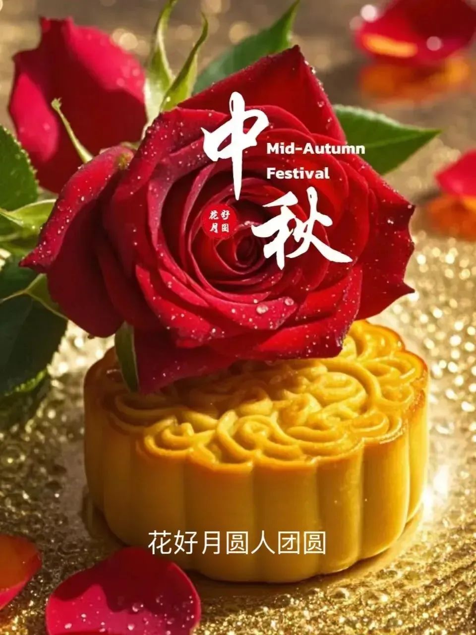 2024中秋节 || 精美祝福语图片，花好月圆，愿生活日日甜！